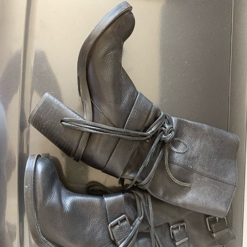 All leather Italian boots